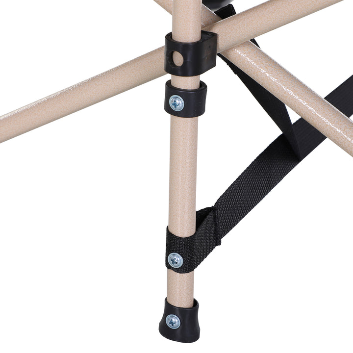 MCL Single Person Camping Bed Folding Cot Outdoor Patio Portable Military Sleeping Bed Travel Guest Leisure Fishing with Side Pocket and Carry Bag - Green