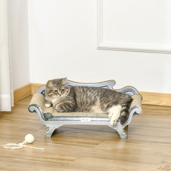 MCL Cat Scratching Board Cardboard Cat Scratchers Lounger, 60 x 29 x 26.5cm