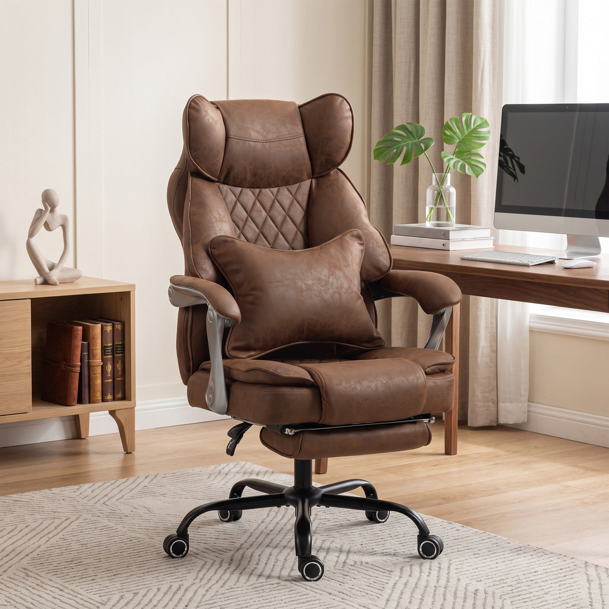 Executive Office Chair, Leathaire Big and Tall Office Chair 180 kg wit