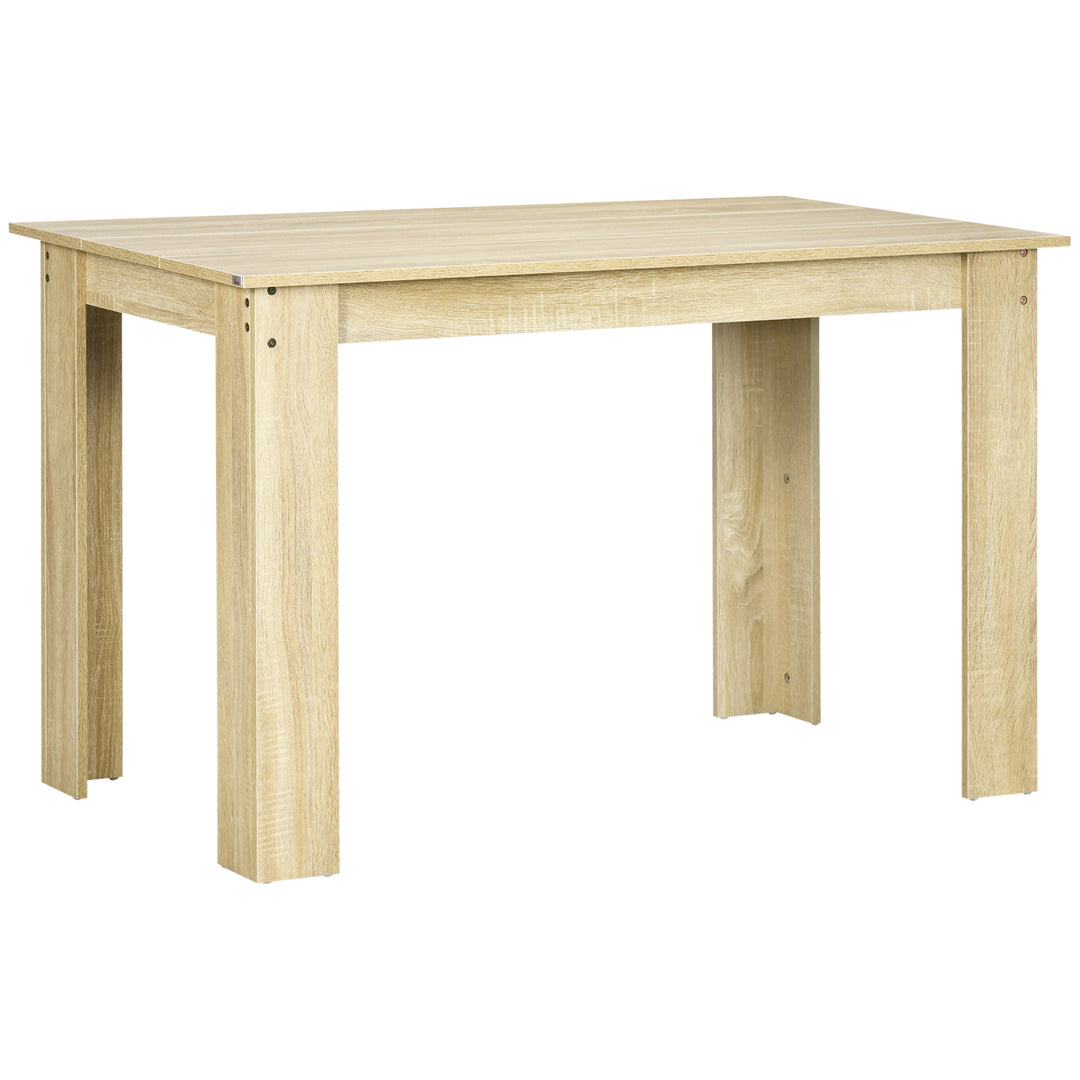 Dining Table for 4-6 People, Kitchen Table with Wood Effect for Dining