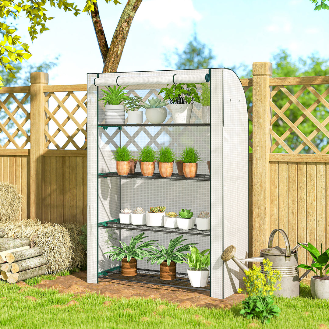 Mini Greenhouse with Reinforced PE Cover, Portable Indoor Outdoor Gree