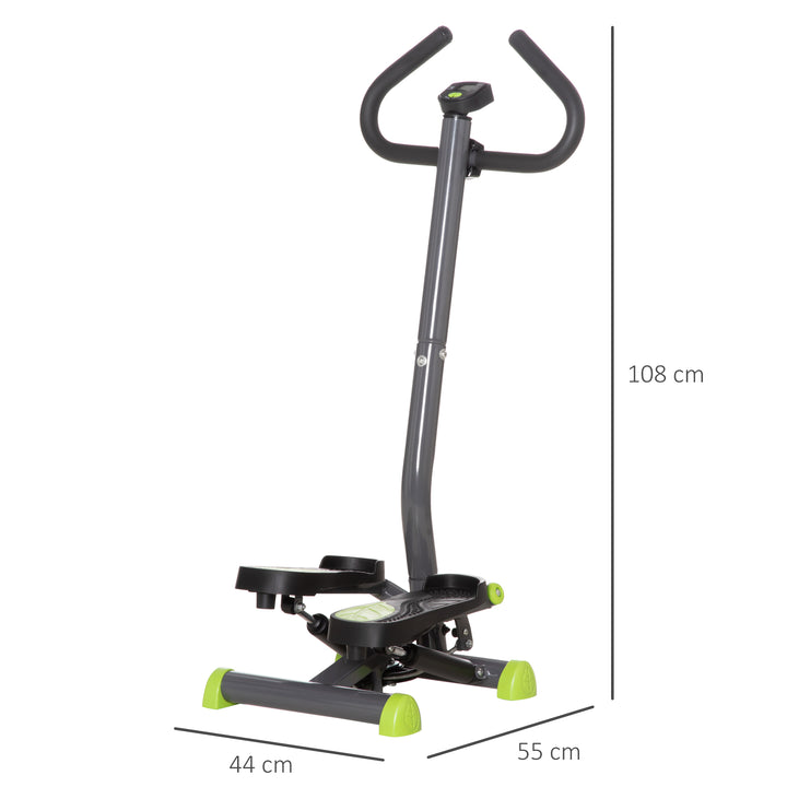 Twister Stepper, Step Machine with Adjustable Resistance, LCD Screen - Grey