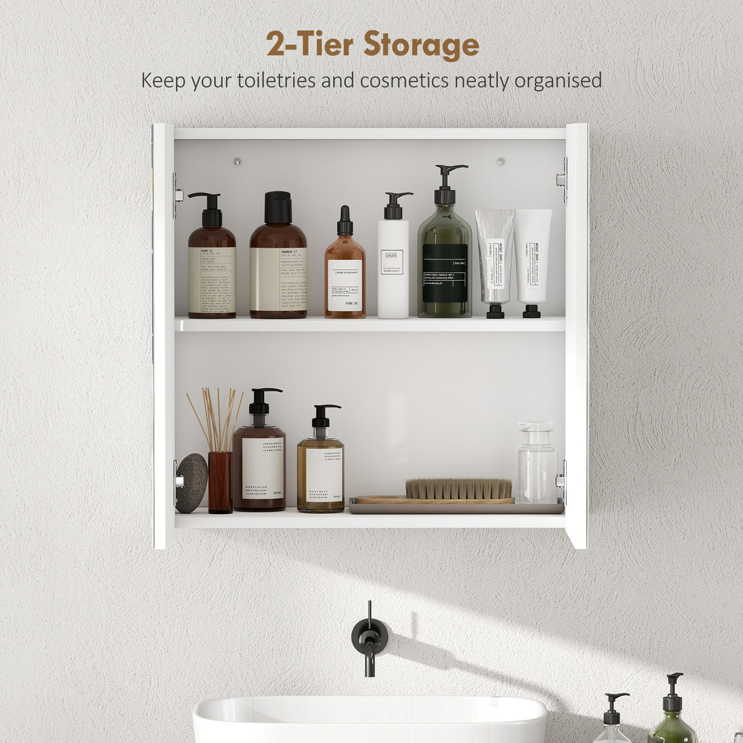 MCL Double-Door Bathroom Mirror Cabinet - White