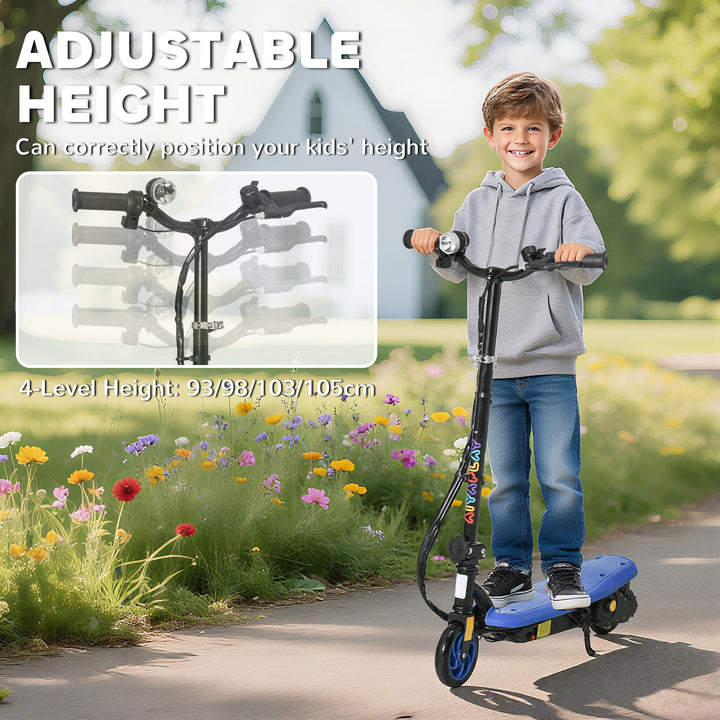 MCL Foldable Electric Scooter, with LED Headlights, for Ages 7-14 Years, Blue