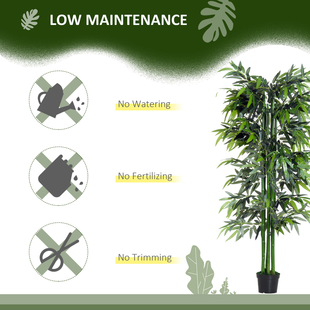 6ft Artificial Bamboo Tree Plant Greenery in A Pot for Home Office Planter 1.8M