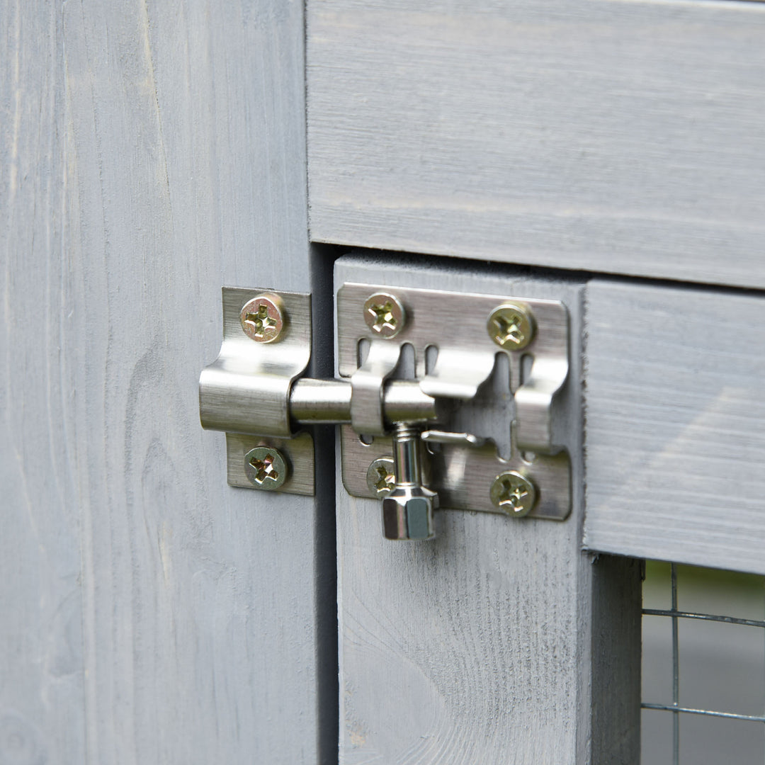 MCL Wooden Catio Cat Outdoor Enclosure, Cat Cage with Waterproof Roof, Platforms, for Multiple Kittens, 180 x 98 x 180 cm