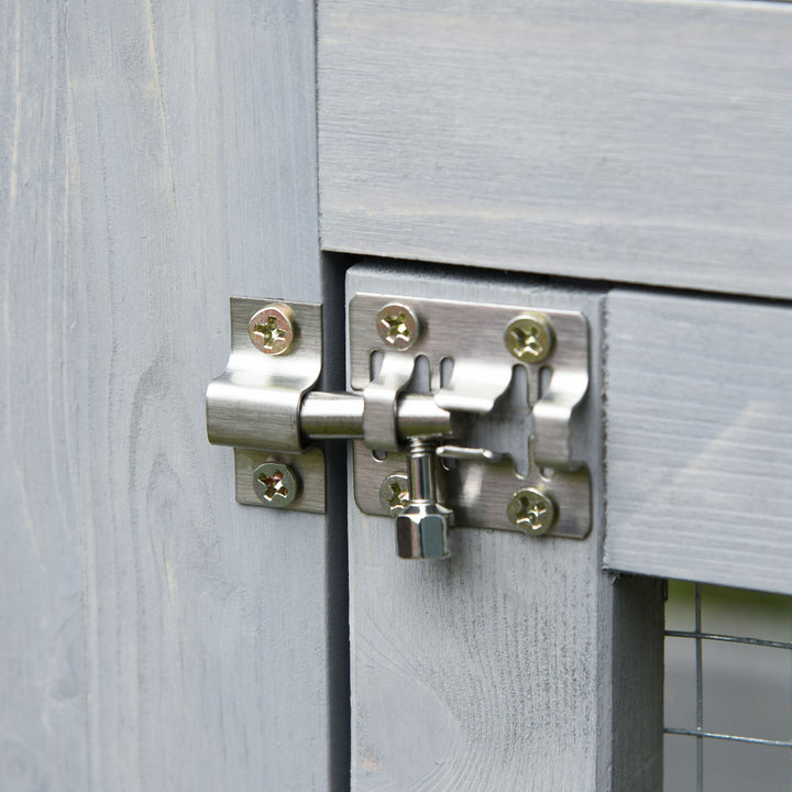 MCL Wooden Catio Cat Outdoor Enclosure, Cat Cage with Waterproof Roof, Platforms, for Multiple Kittens, 180 x 98 x 180 cm