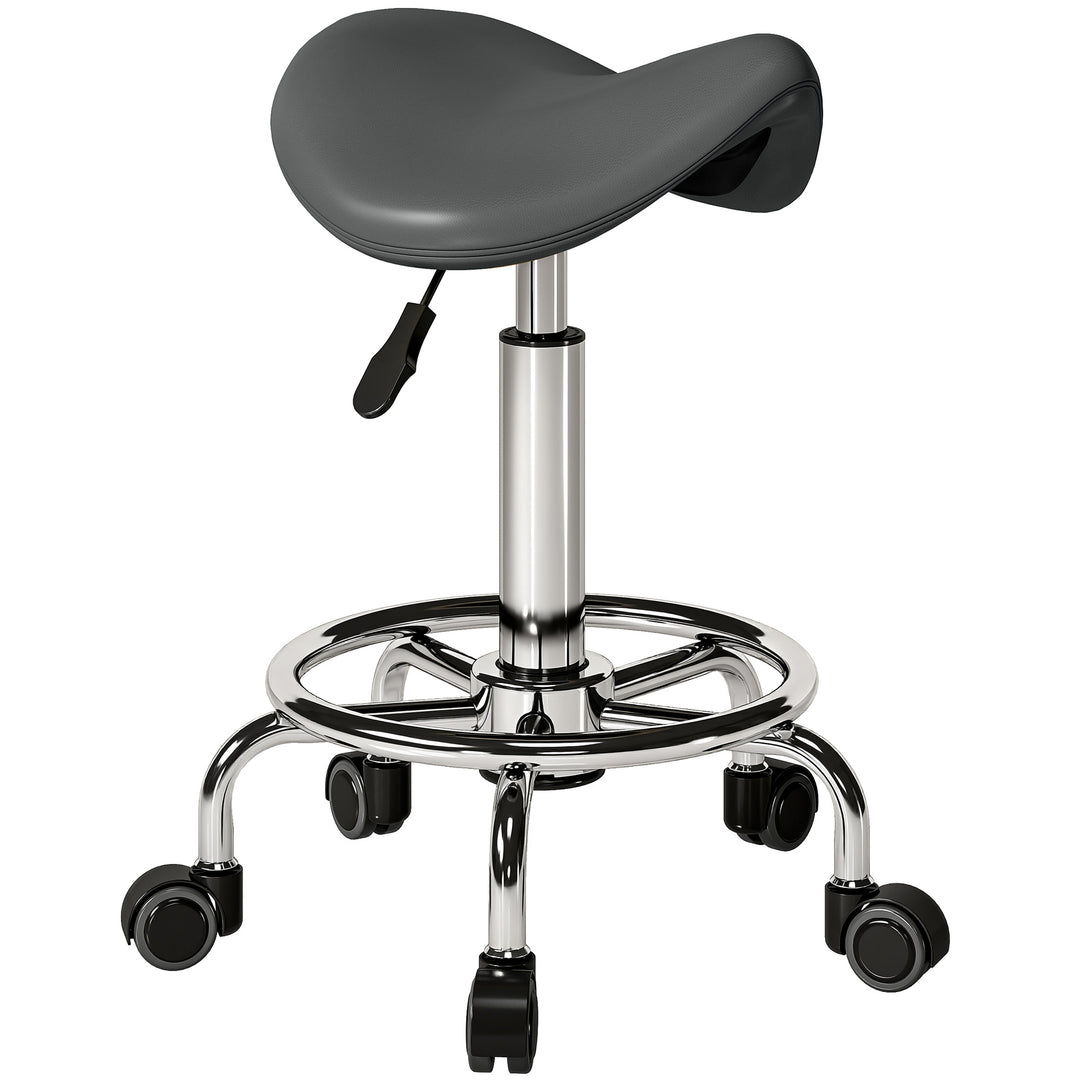Salon Saddle Stool, Rolling Saddle Chair for Massage, Spa, Clinic, Bea