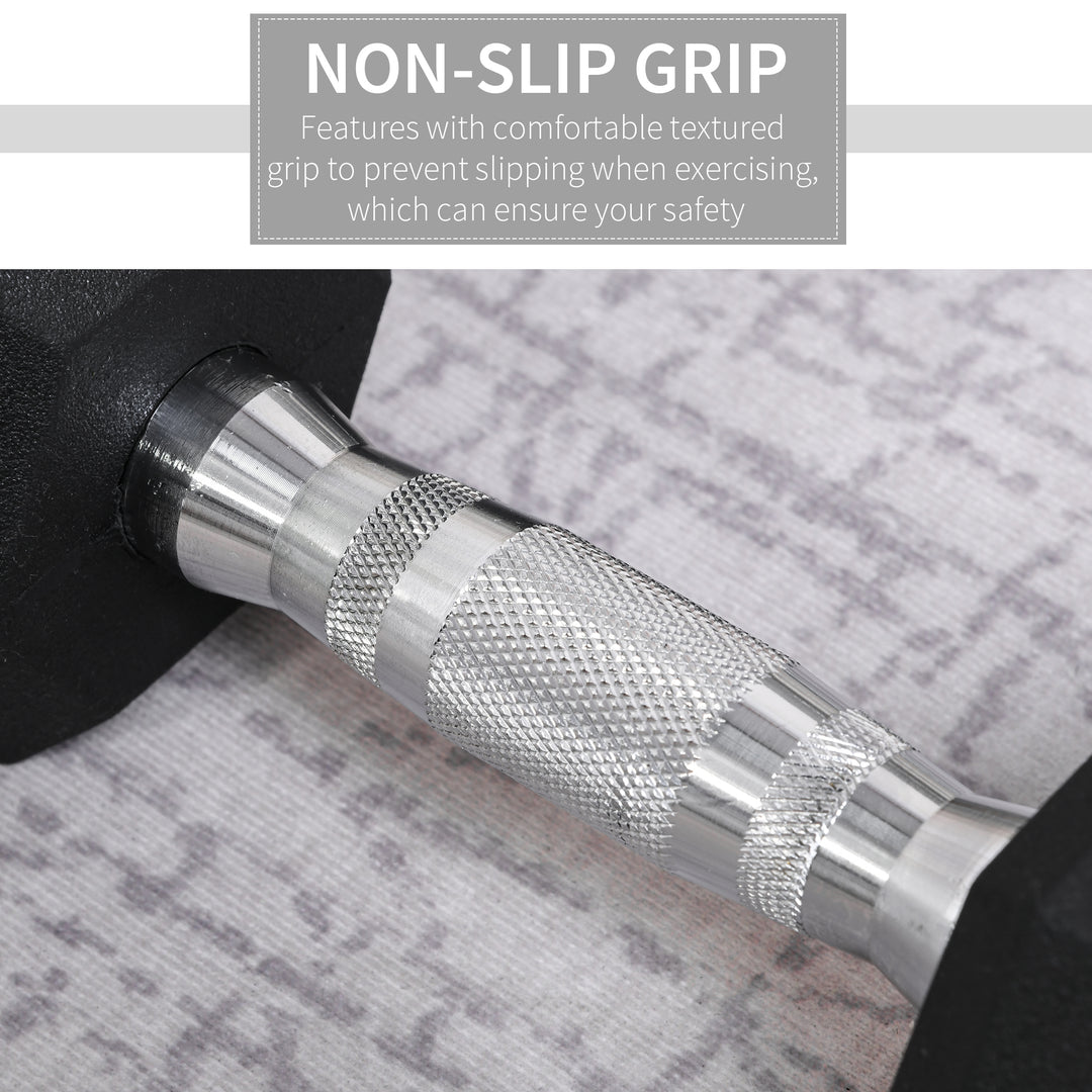 MCL 2x4kg Rubber Dumbbell Sports Hex Weights Sets Home Gym Fitness Hexagonal Dumbbells Kit Weight Lifting Exercise