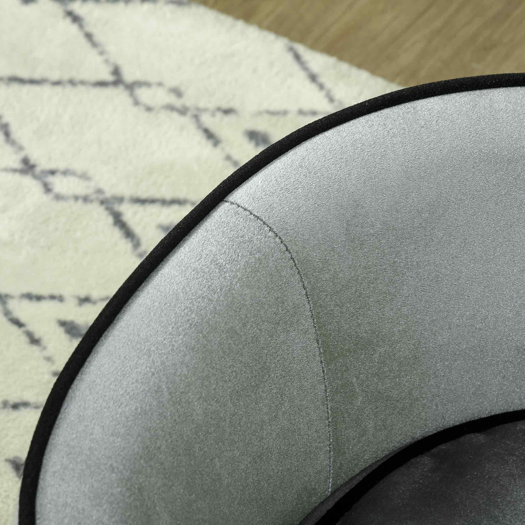 MCL Dog Sofa Pet Chair, Kitten Bed Couch w/ Wooden Frame, Removable Cushion - Silver-Tone and Grey