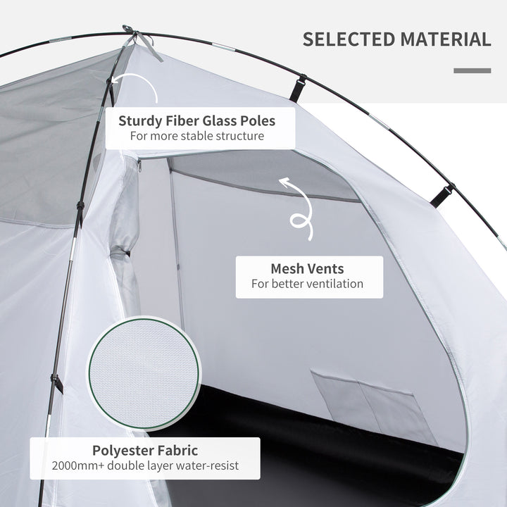 Two-Man Dome Tent, with Front Vestibule - Blue/Grey