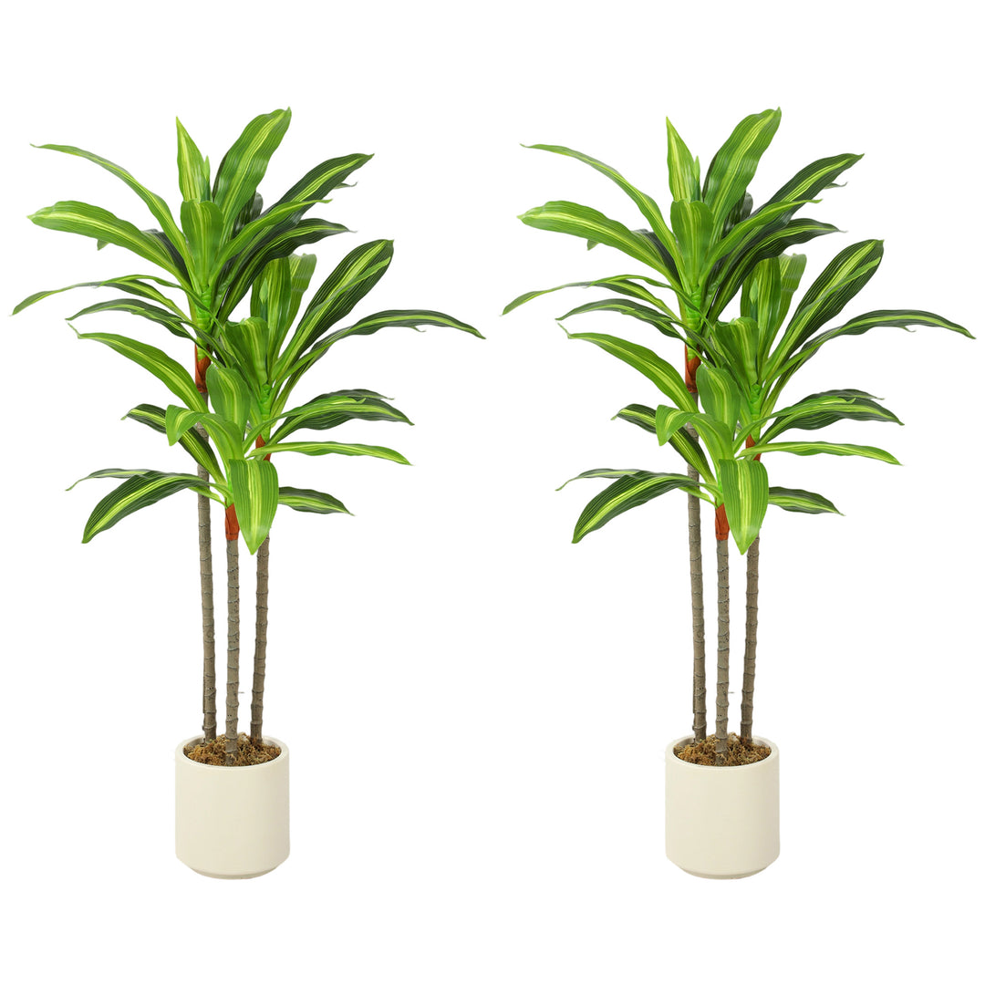 90cm Lifelike Fake Tree, Artificial Dracaena Tree with Bendable Trunks