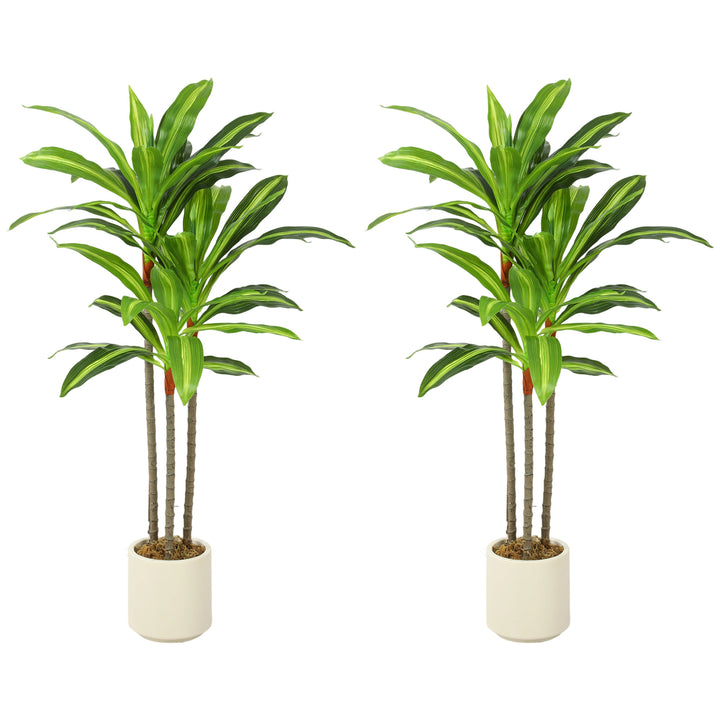 90cm Lifelike Fake Tree, Artificial Dracaena Tree with Bendable Trunks