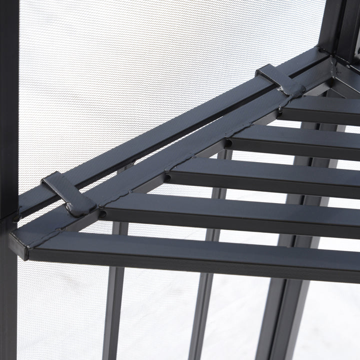 MCL 3(m) x 3(m) Garden Gazebo, Double Roof Outdoor Gazebo Canopy Shelter with Netting, Solid Steel Frame for Garden, Lawn, Backyard and Deck