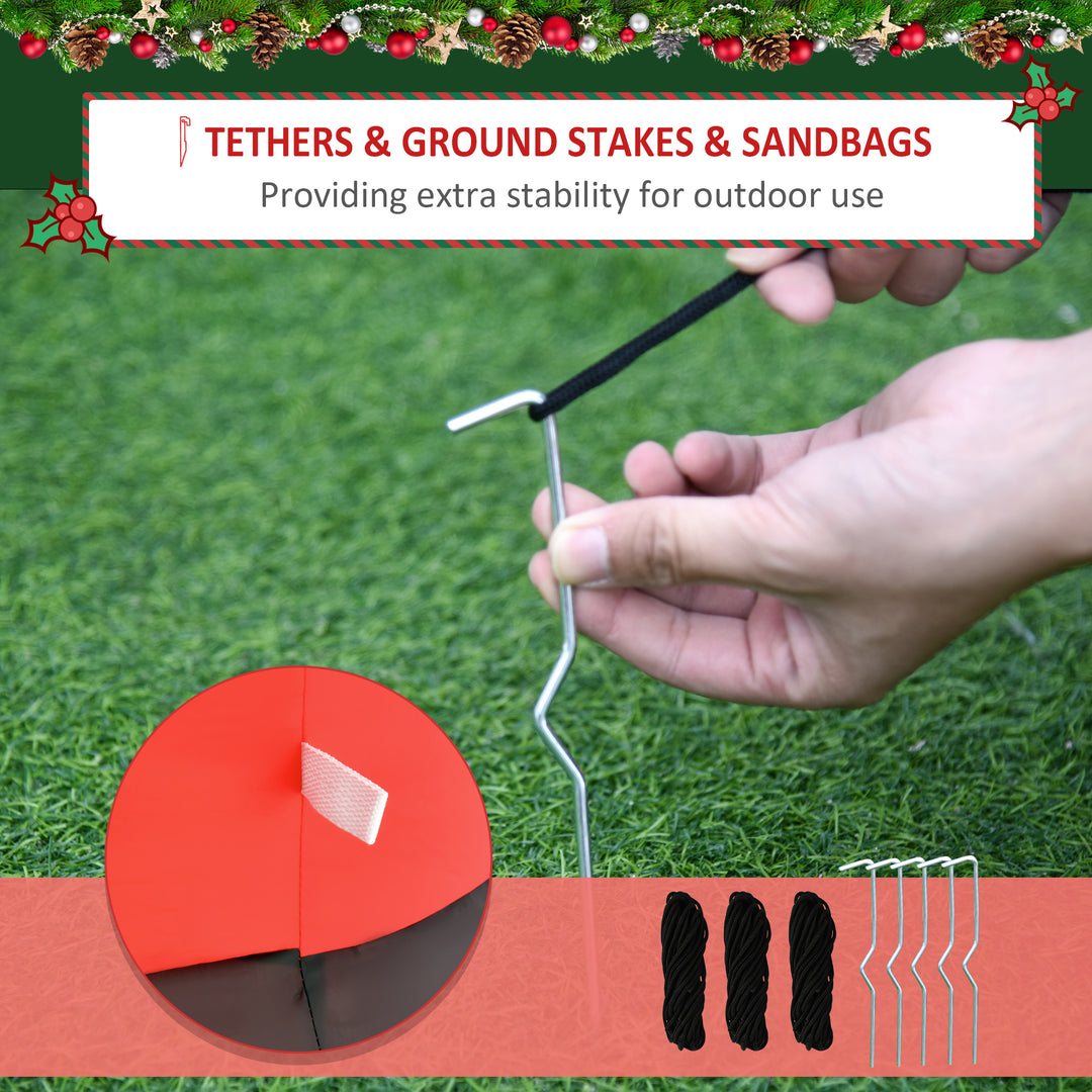 MCL 8ft Christmas Inflatable Santa Holiday Garden Decoration, Indoor Outdoor Lawn Blow Up Decor