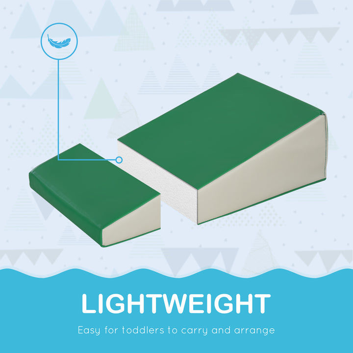 MCL 5 Piece Kids Soft Play Set, Climb and Crawl Activity Toys Set for Baby Toddler, Soft Foam Blocks Indoor Play Equipment Learning Toys Blue