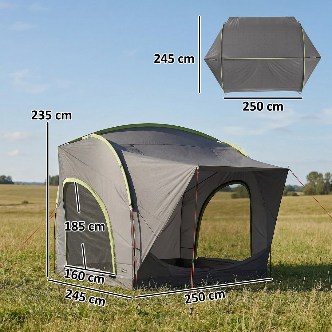 Car Tent with 2.35m Stand-Up Height, 3000mm Waterproof Tailgate Tent w