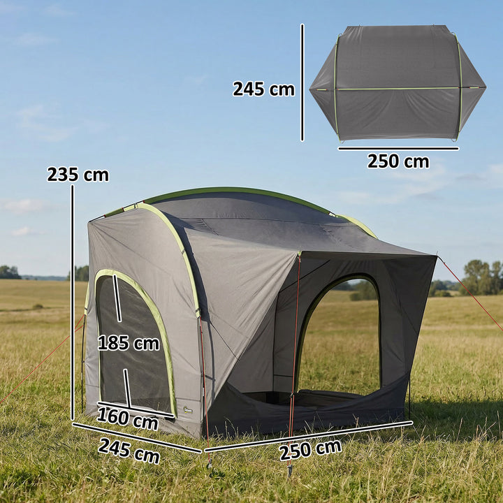 Car Tent with 2.35m Stand-Up Height, 3000mm Waterproof Tailgate Tent w