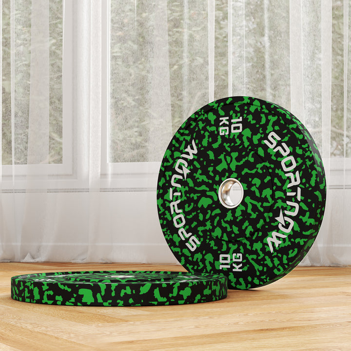 SPORTNOW Olympic Weight Plates with 5cm Holes, for Weight Lifting, 2 x 10kg