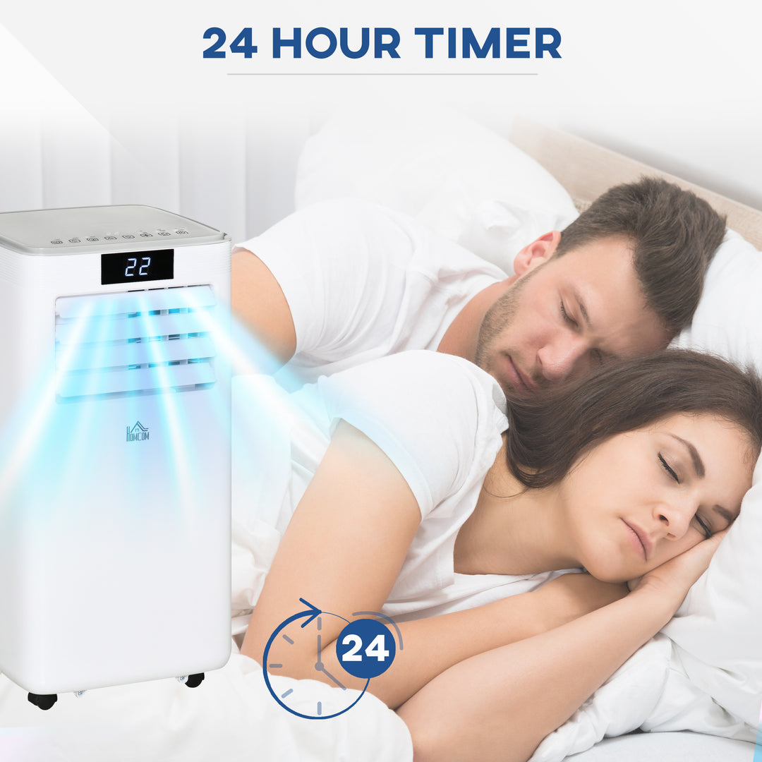 7000 BTU Air Conditioning Unit, 3-in-1 Portable Air Conditioner, Dehumidifier, Cooling Fan with Remote Control, LED Display, 2 Speeds, 24H Timer, Window Venting Kit, 15m²