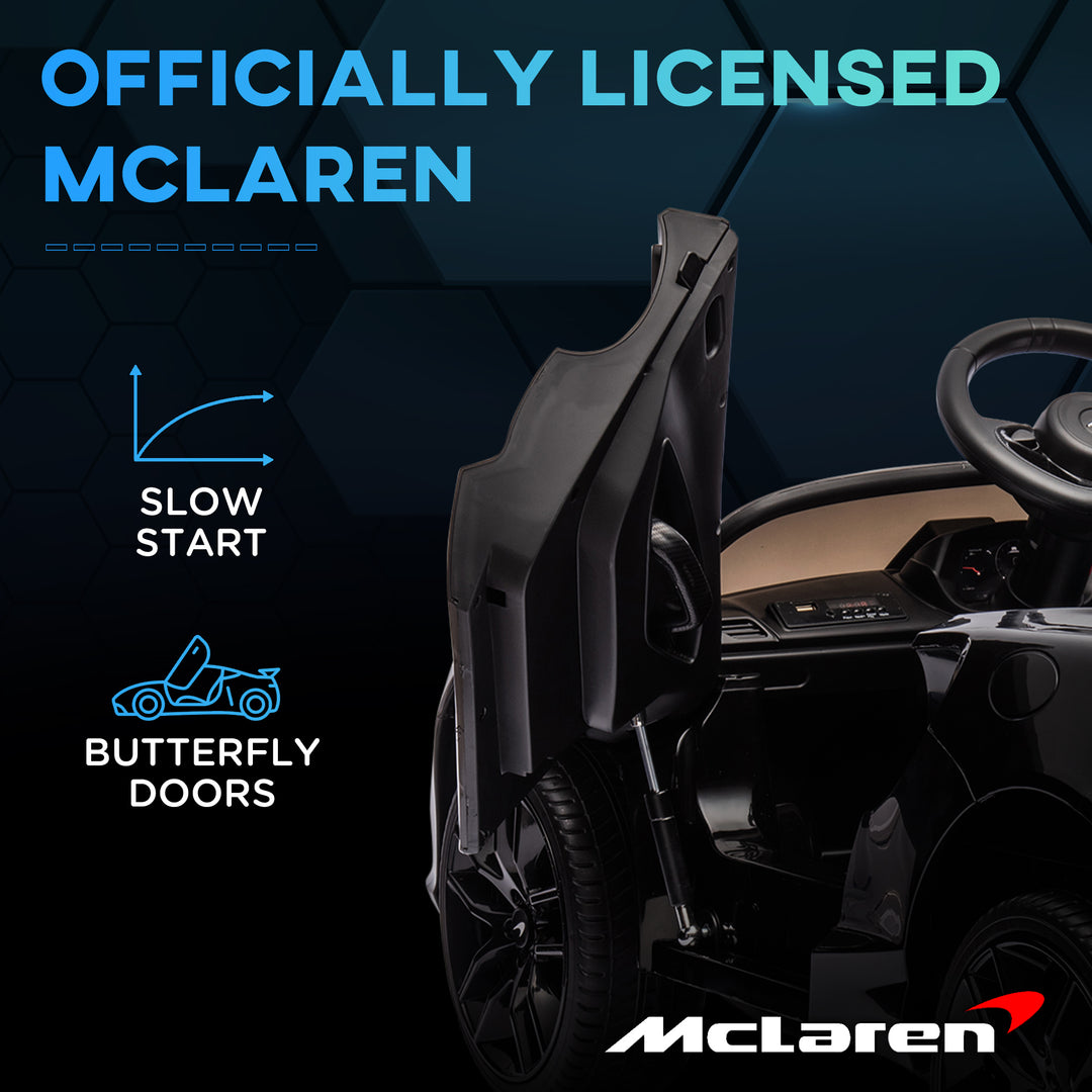 McLaren Licensed Kids Electric Ride-On Car, with Remote Control - Black