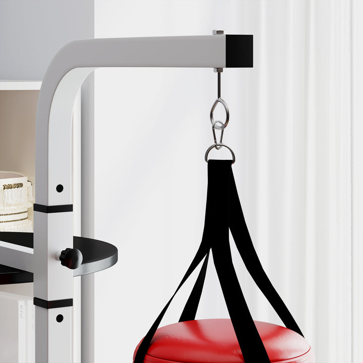 Freestanding Boxing Punch Bag & Speed ball Station, for Home Gym, White
