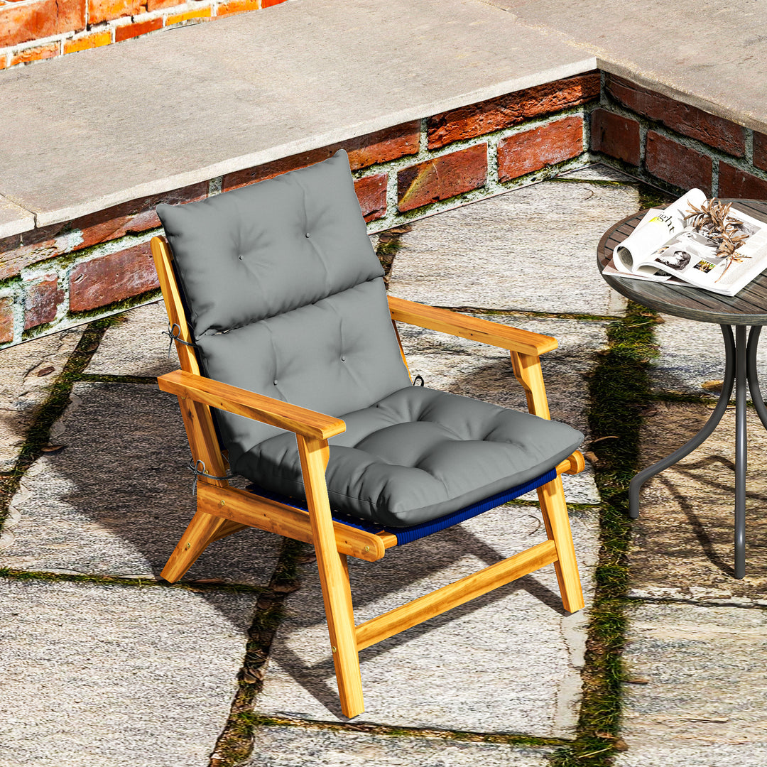 115 x 56cm Rocking Chair Padded Seat Cushion - Light Grey