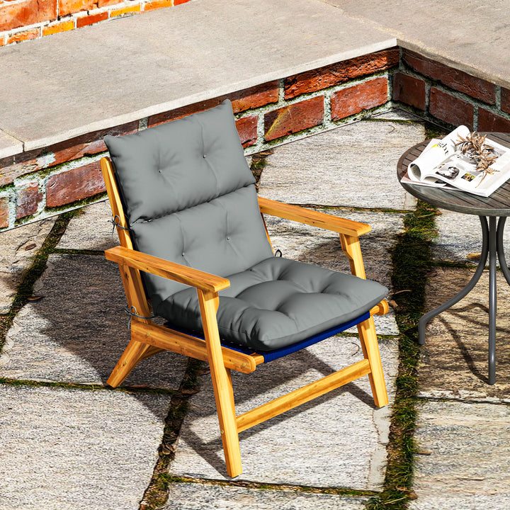 115 x 56cm Rocking Chair Padded Seat Cushion - Light Grey