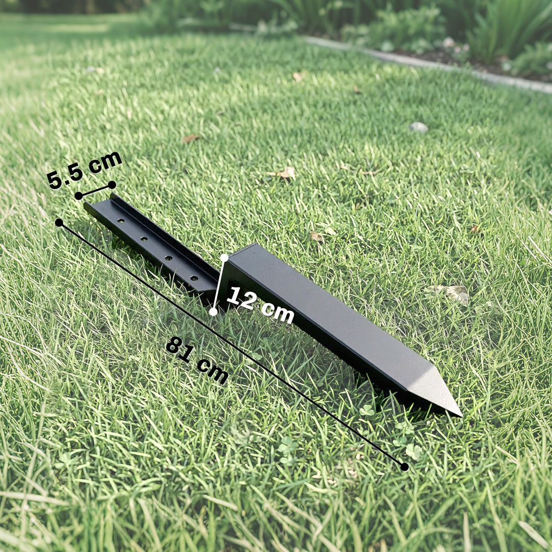 2 Pack Fence Post Repair Kit, 81 cm Metal Fence Post Support with Dril