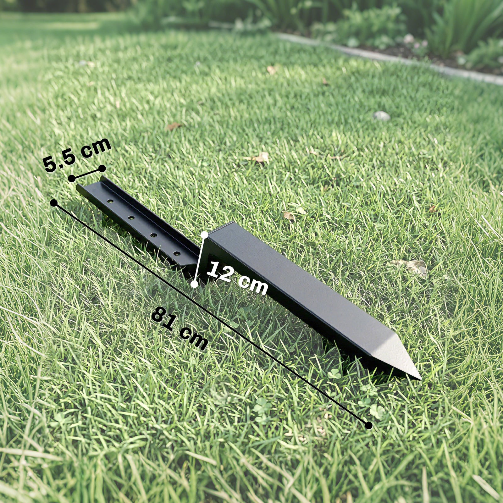 2 Pack Fence Post Repair Kit, 81 cm Metal Fence Post Support with Dril