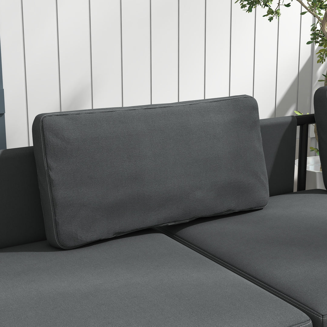 Three-Piece 'L' Garden Sofa Set - Grey