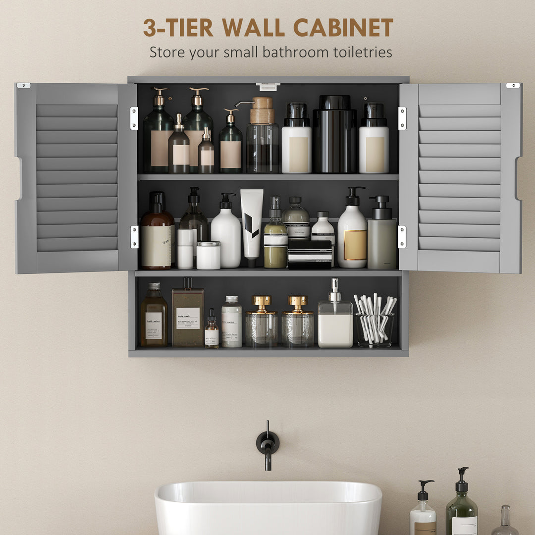 Bathroom Cabinet, Wall Mounted Storage Cabinet with Adjustable Shelves