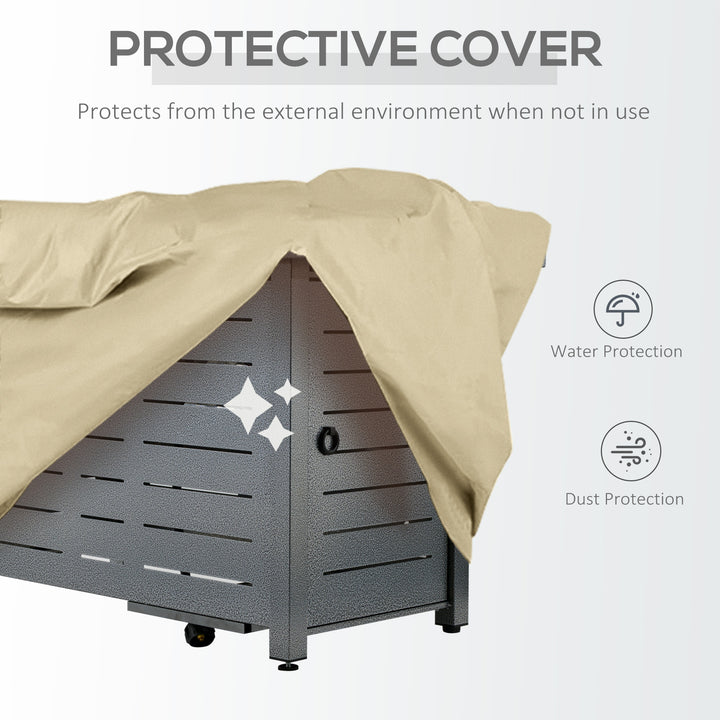 MCL Propane Gas Fire Pit Table, 50000BTU Smokeless Firepit Outdoor Patio Heater with Protective Cover, Lava Rocks and Lid, 107cm x 51cm x 63cm, Silver Grey