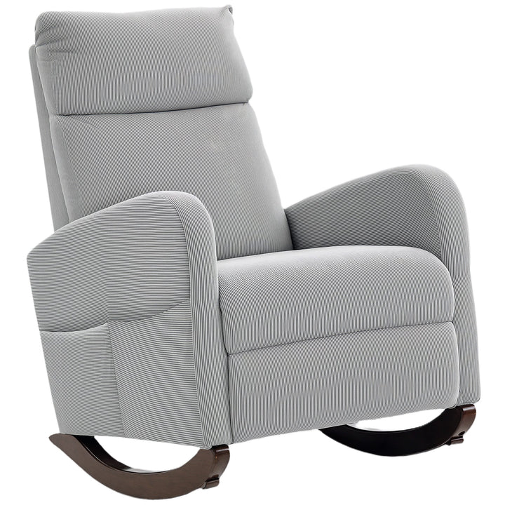 HOMCOM Corduroy Rocking Armchair
