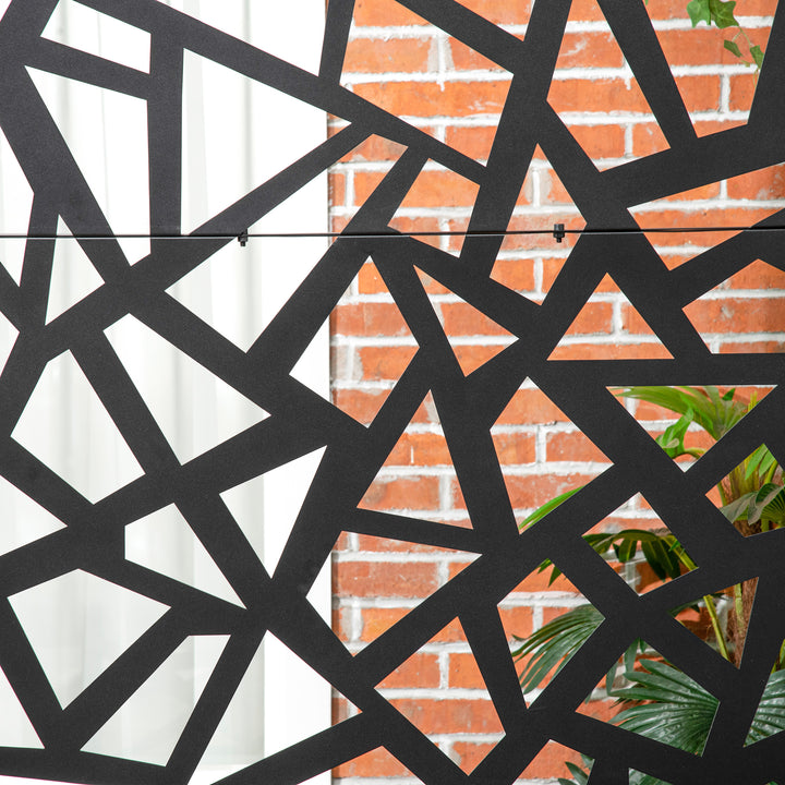 Freestanding Garden Partition Screen Metal Decorative with Expansion S