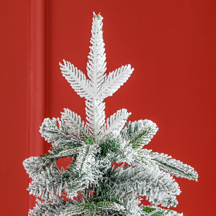 6ft Snow-Covered Unlit Artificial Christmas Tree