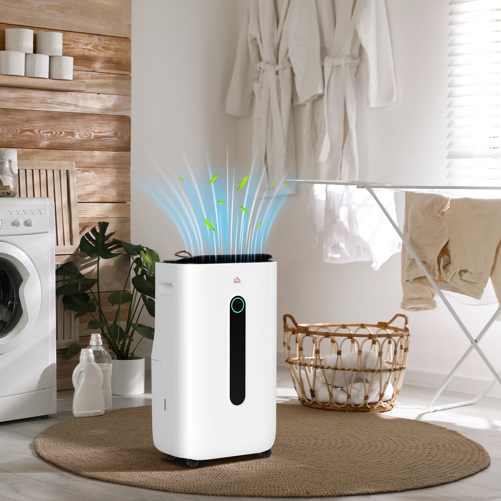 6500mL Portable Dehumidifier with Air Purifier Filter, 24H Timer, 4 Modes, 22L/Day, for Home Laundry Basement