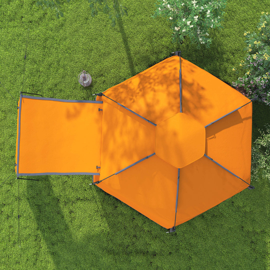 Automatic Pop Up Camping Tent, Instant Setup 2-4 Man Tent with Mesh Windows, Waterproof & UV30+, Portable with Carry Bag for Fishing, Hiking, Backpacking, Orange