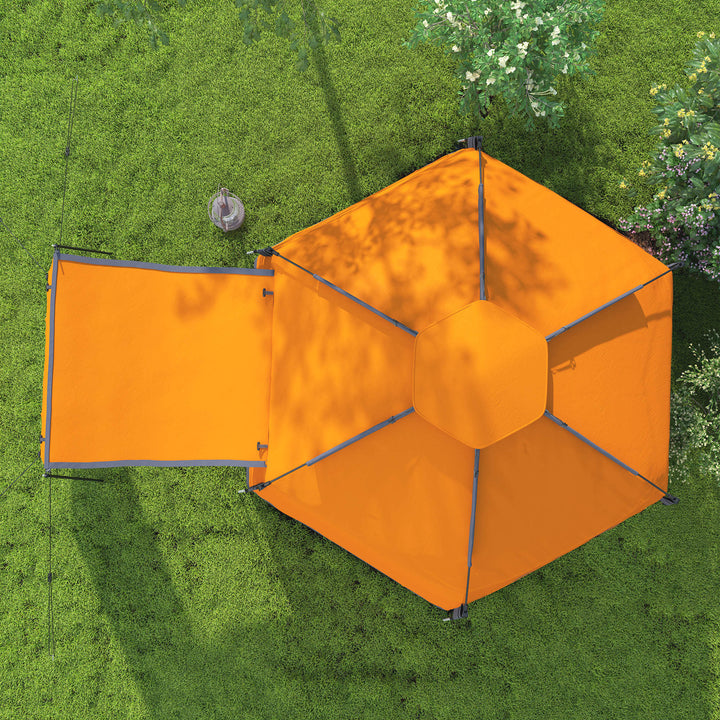 Automatic Pop Up Camping Tent, Instant Setup 2-4 Man Tent with Mesh Windows, Waterproof & UV30+, Portable with Carry Bag for Fishing, Hiking, Backpacking, Orange