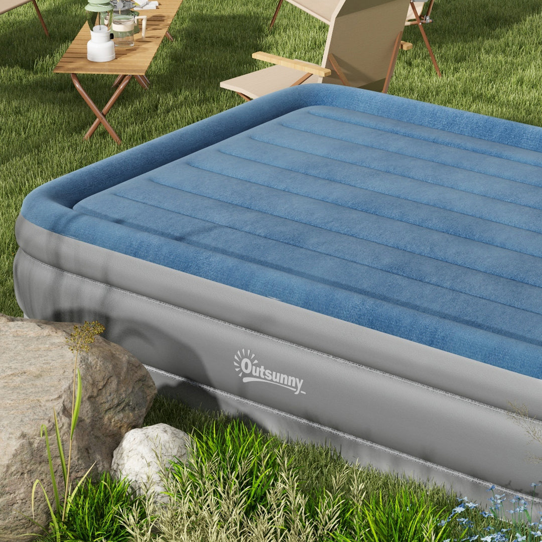 King-Size Inflatable Mattress, with Built-In Electric Pump and Bag