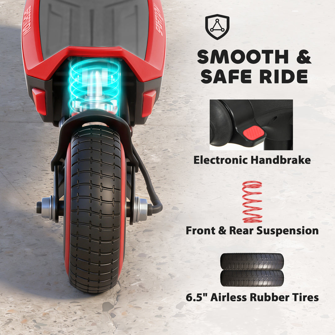 Electric Scooter for Kids, Foldable E Scooter for Age Age 6+ with LED 