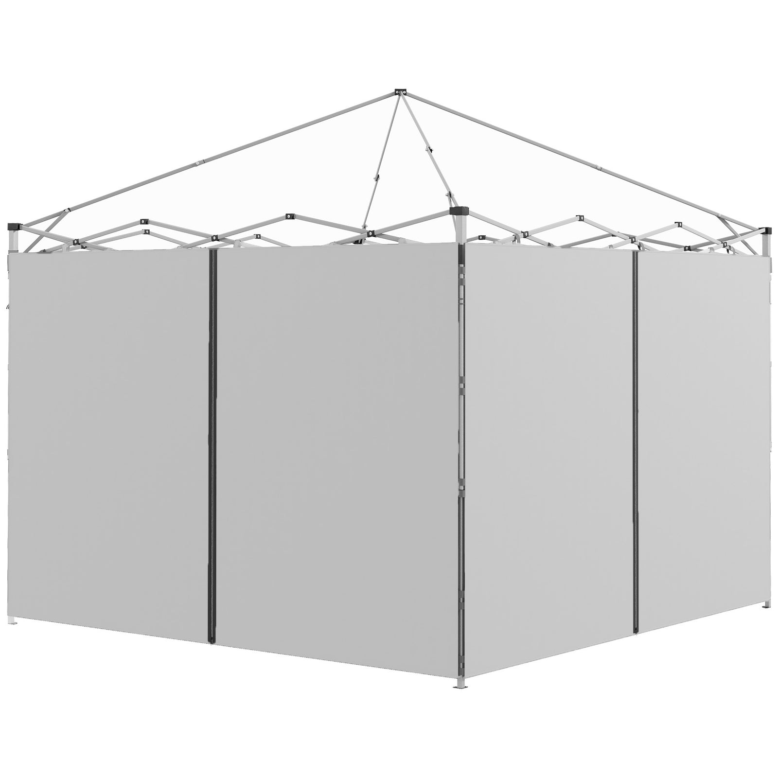 Set of Two 3 x 3(m) Replacement Zipped Gazebo Walls - Grey