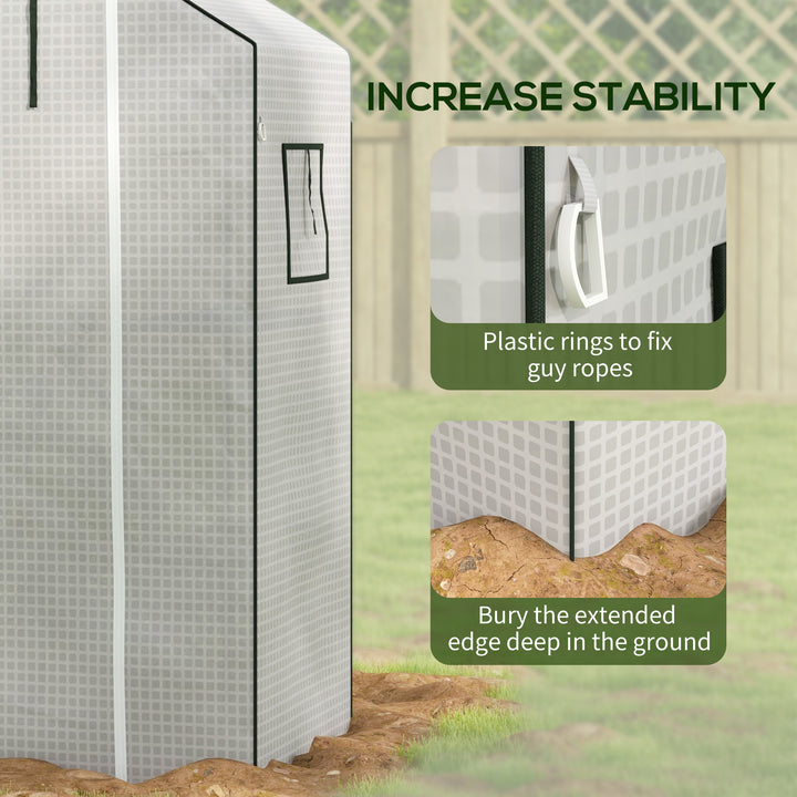 Greenhouse Cover Replacement Walk-in PE Hot House Cover with Roll-up D