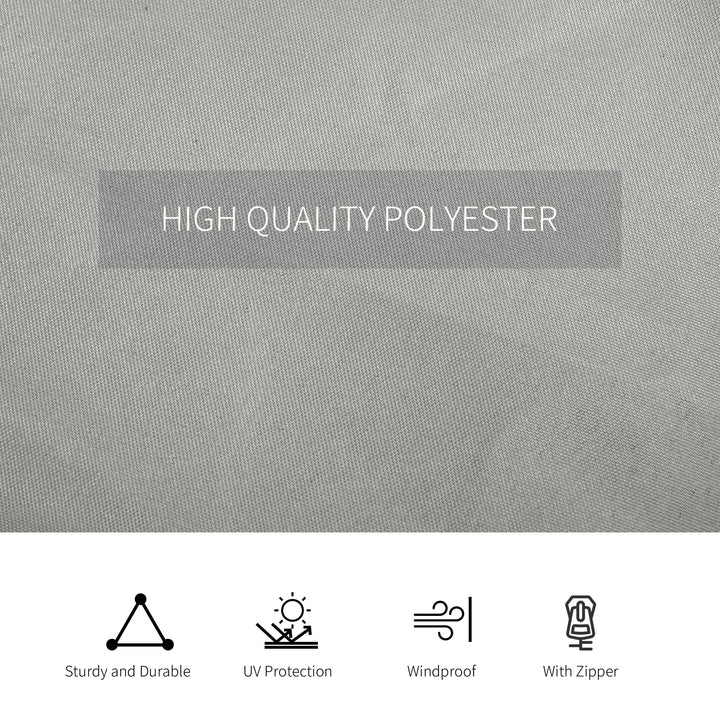 Set of Four 3 x 3m Gazebo Replacement Walls - Light Grey
