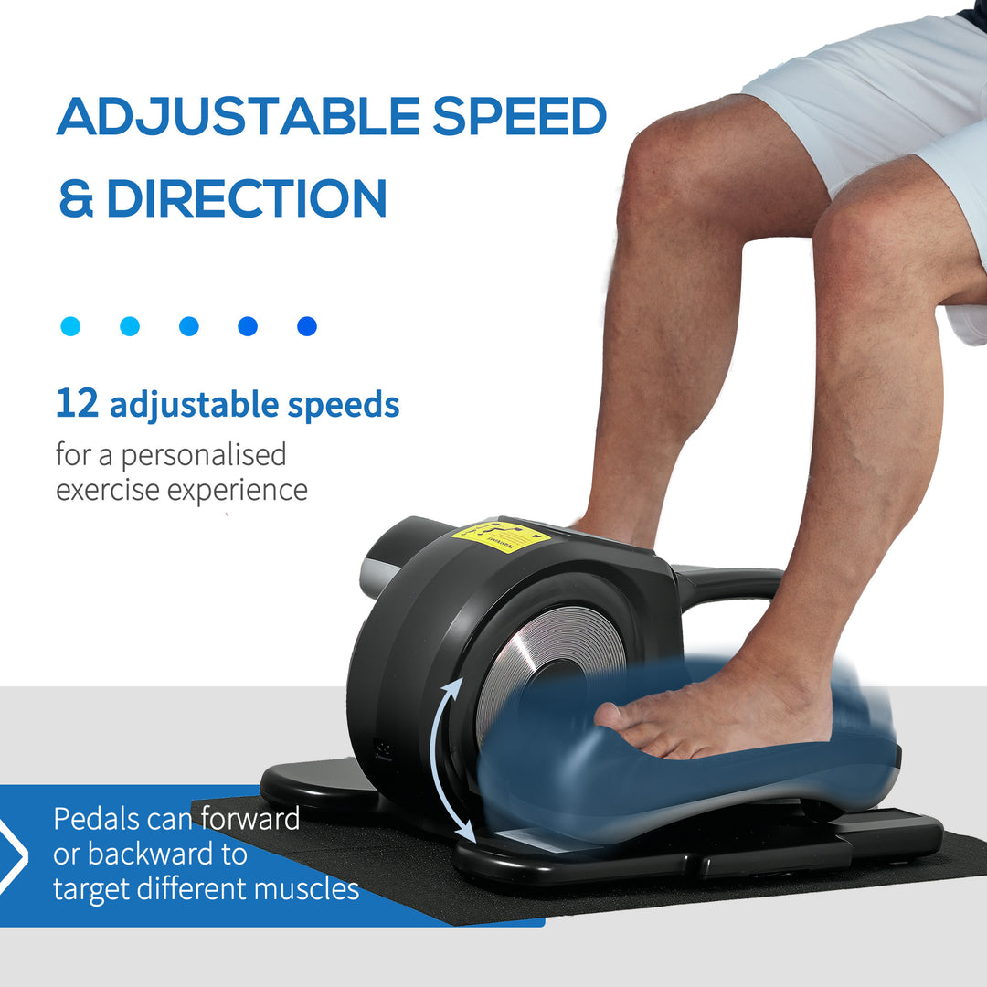 Under Desk Elliptical Machine, Sit Down Pedal Exerciser with Forward and Reverse Motion, 12 Programs, LCD Monitor, Compact with Remote Control for Home Gym Office Daily Workout