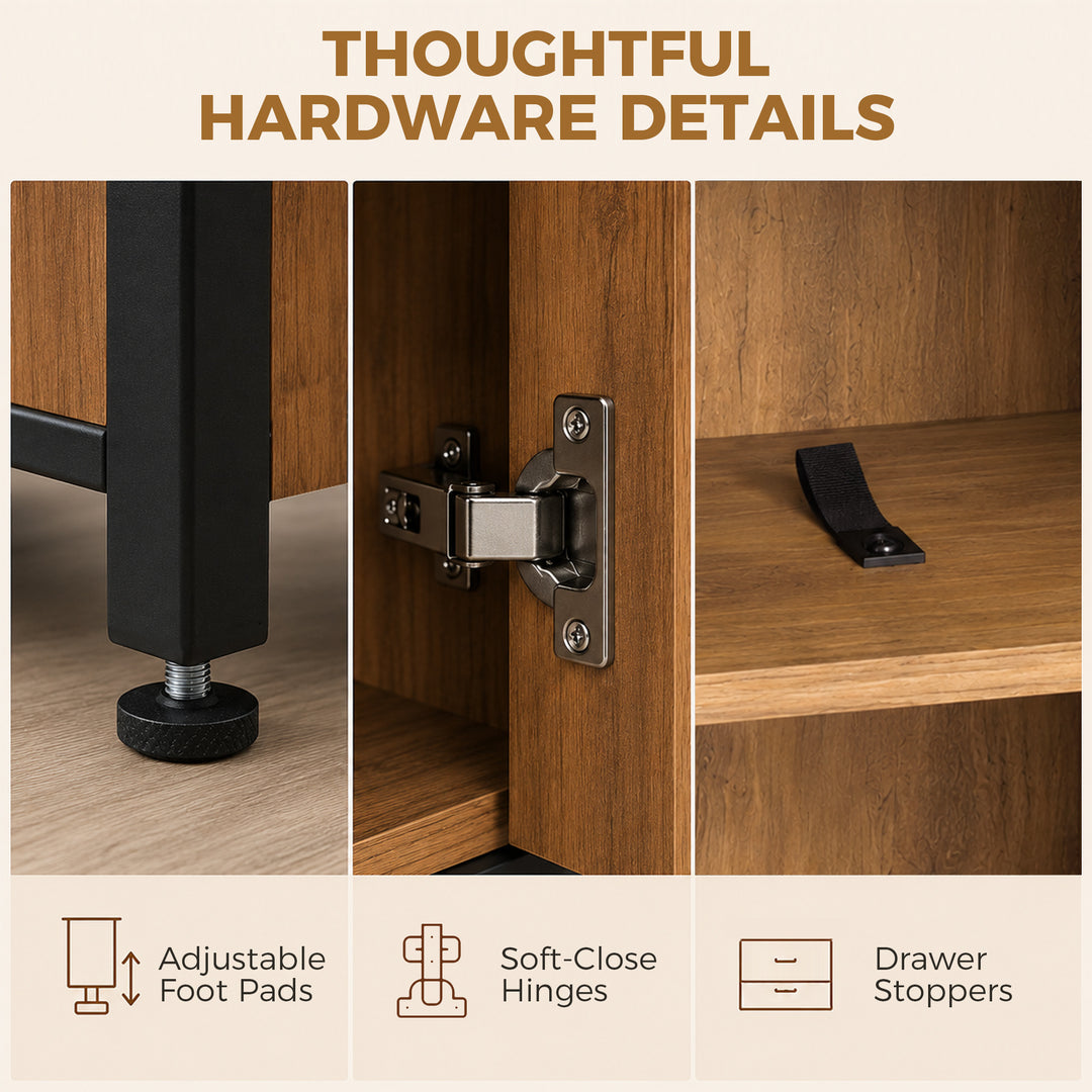 Freestanding Bathroom Cabinet, Tall Bathroom Storage Cabinet with Draw