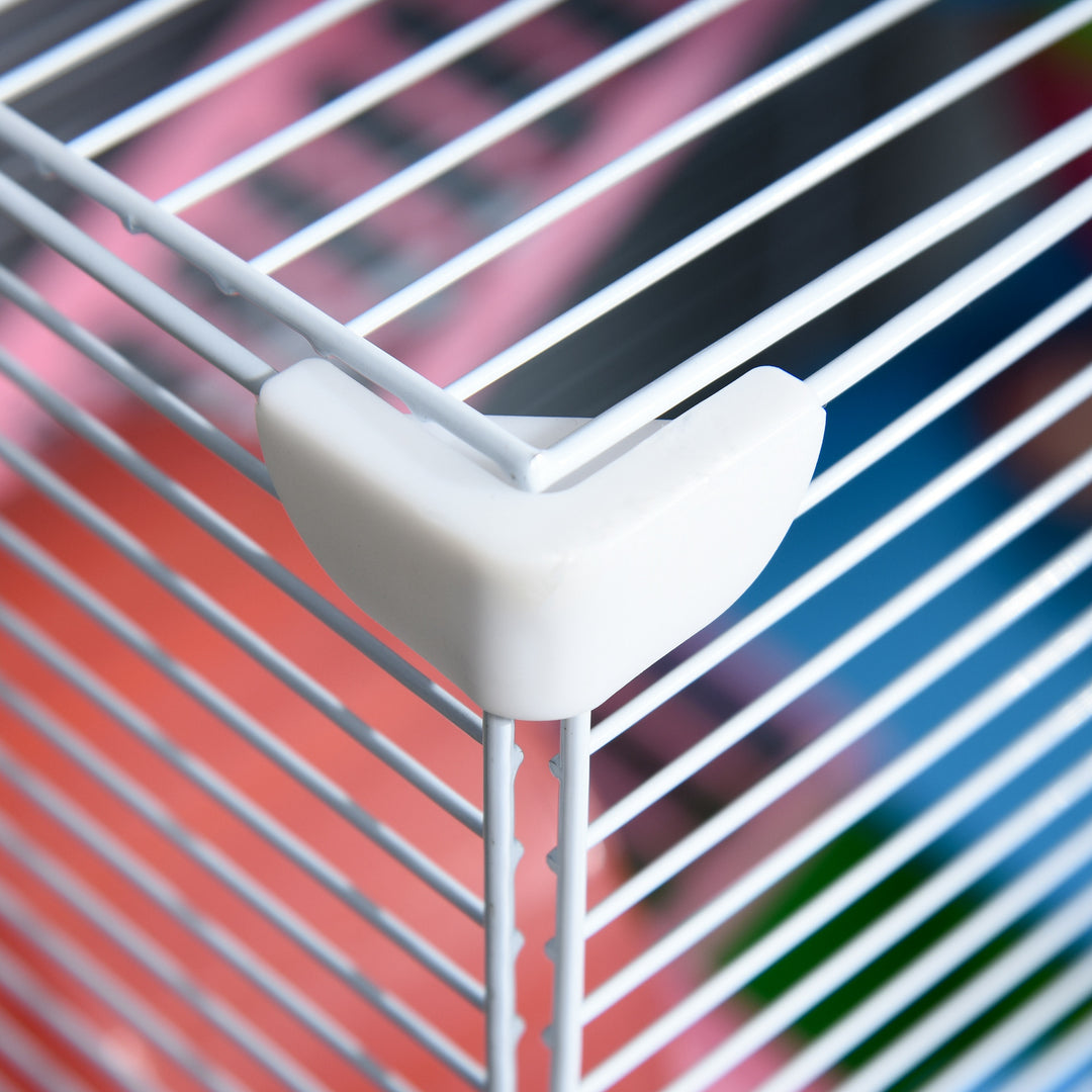 MCL 5 Tier Hamster Cage Carrier Habitat w/ Exercise Wheels, Tunnel, Green