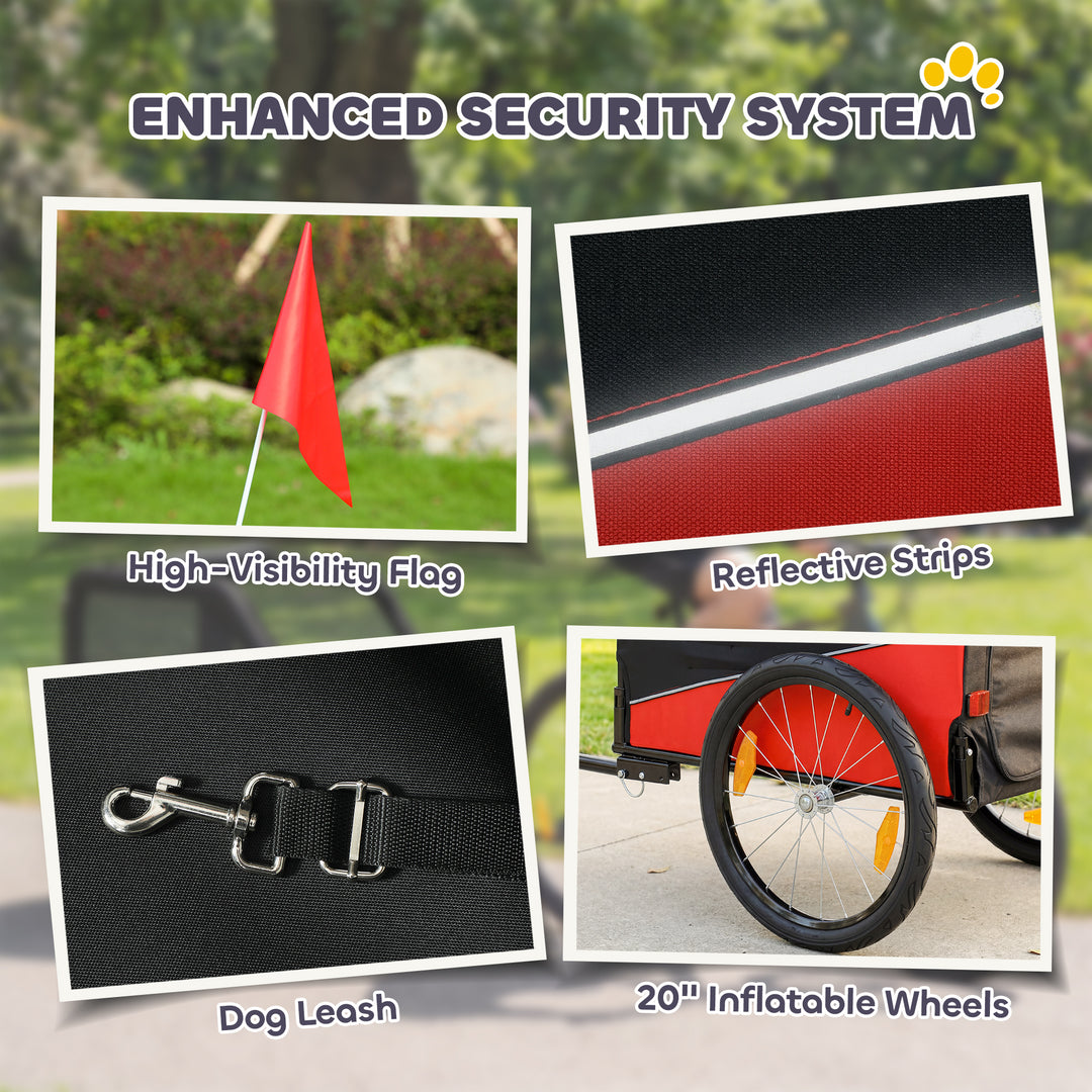 Dog Bike Trailer, Dog Cart Bicycle Carrier for Small and Medium Pets w
