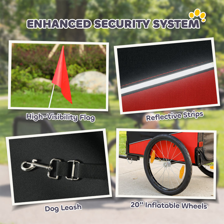 Dog Bike Trailer, Dog Cart Bicycle Carrier for Small and Medium Pets w