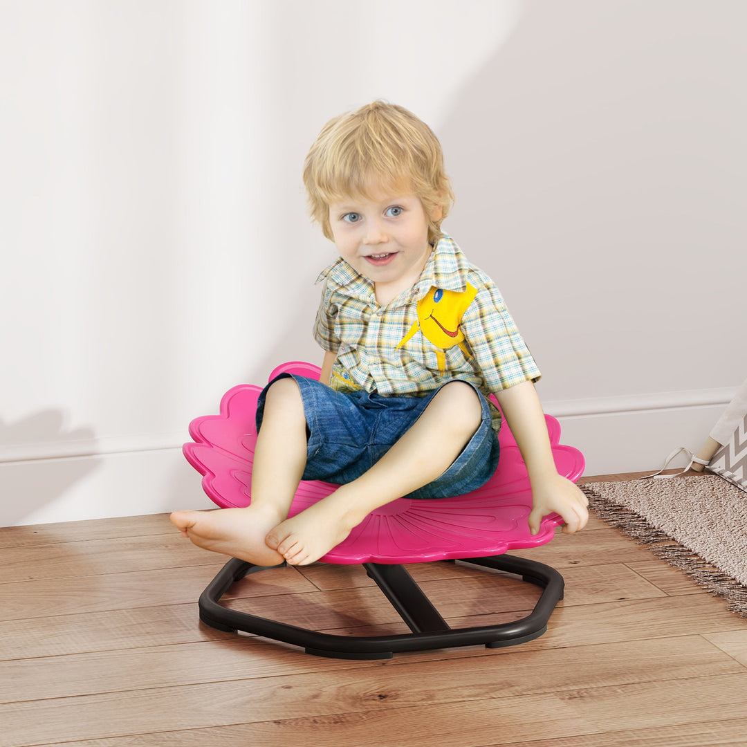 AIYAPLAY Flower-Shaped Sensory Spinning Chair with Non-Slip Base for Balance/Coordination